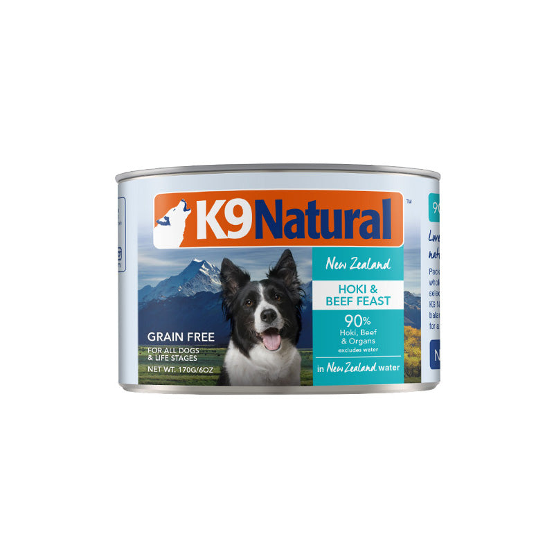 K9 Natural Dog Grain Free Hoki & Beef Feast 170g