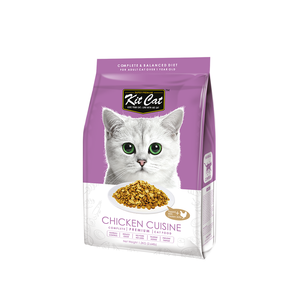 KitCat Premium Cat Food Chicken Cuisine 1.2kg