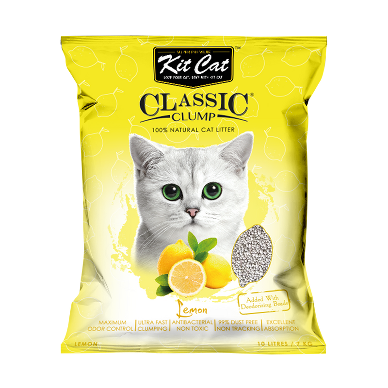 KitCat Cat Classic Clump Litter Lemon 7kg