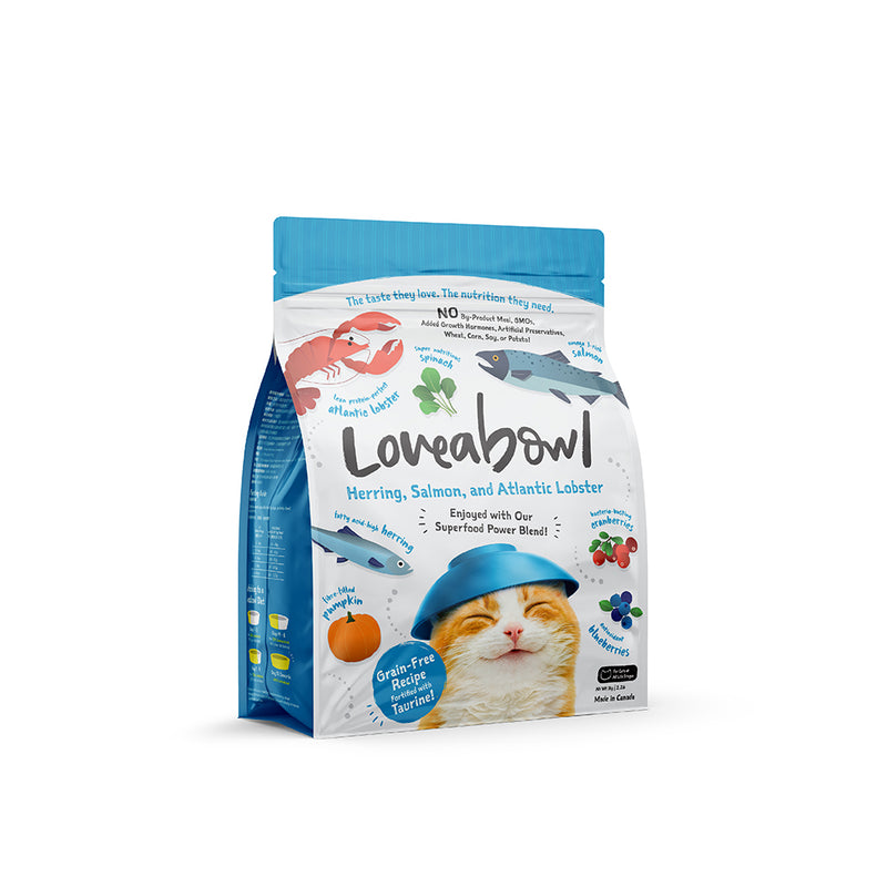 Loveabowl Cat Food Herring Salmon and Atlantic Lobster 1kg