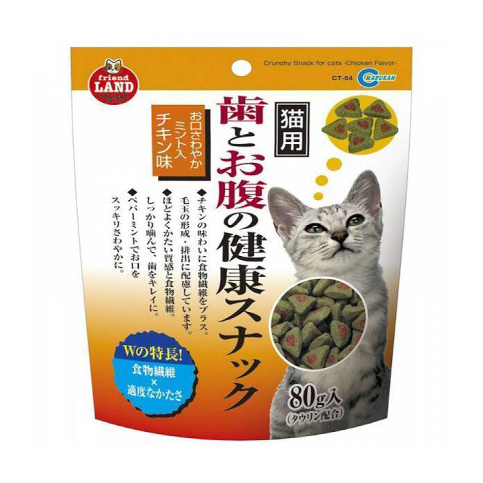 Marukan Crunchy Snack for Cats Chicken Flavor 80g (CT-54)
