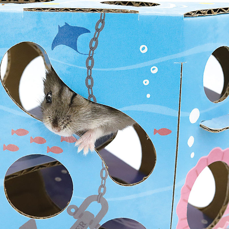 Mini Animan Cardboard Playland - Sea for Hamsters