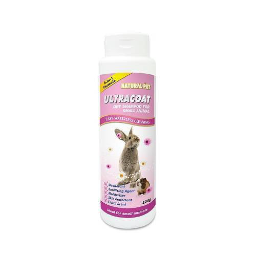 Natural Pet Ultra Coat Dry Shampoo for Small Animals 100g