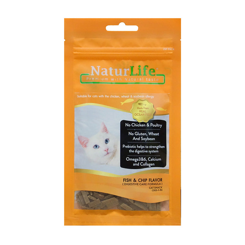 NaturLife Cat Savory Fish & Chip - Digestive Care Formula 40g