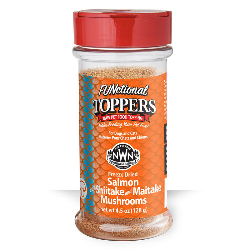 Northwest Naturals Dogs & Cats Functional Toppers Salmon with Shiitake & Maitake Mushrooms 4.5oz