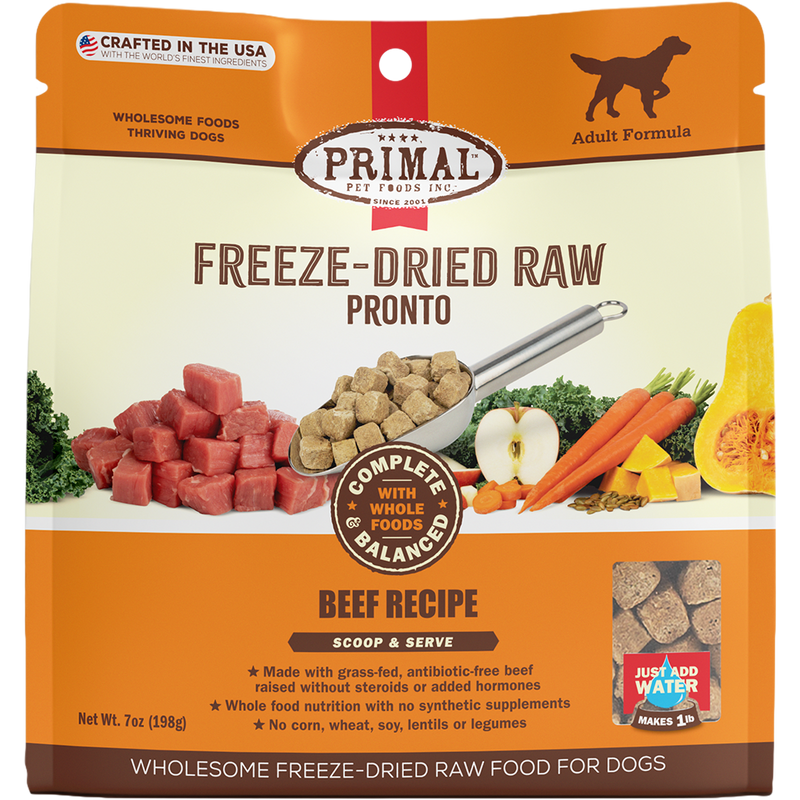 Primal Canine Freeze-Dried Raw Pronto Beef Formula 7oz
