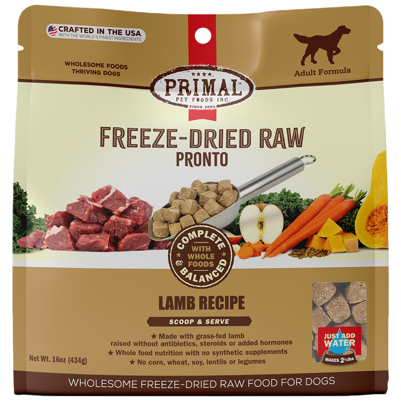 Primal Canine Freeze-Dried Raw Pronto Lamb Formula 16oz