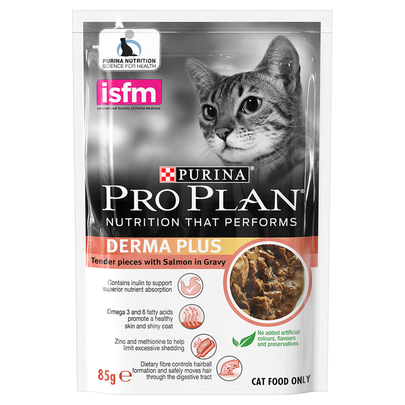 Purina Pro Plan Feline - Derma Plus Salmon in Gravy Wet Pouch 85g