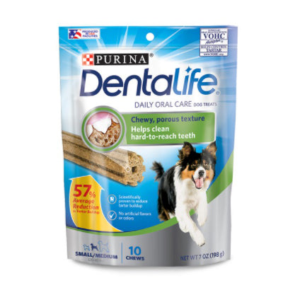 Purina DentaLife Daily Oral Care Dental Chews For Small to Medium Dogs 10pcs