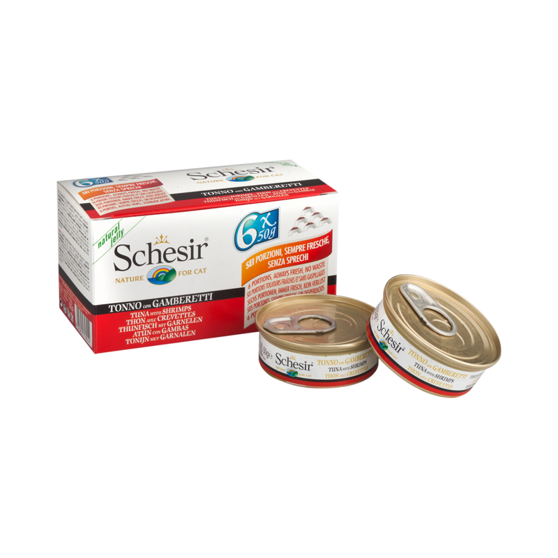 Schesir Nature Tuna with Shrimps for Cats 50g x 6