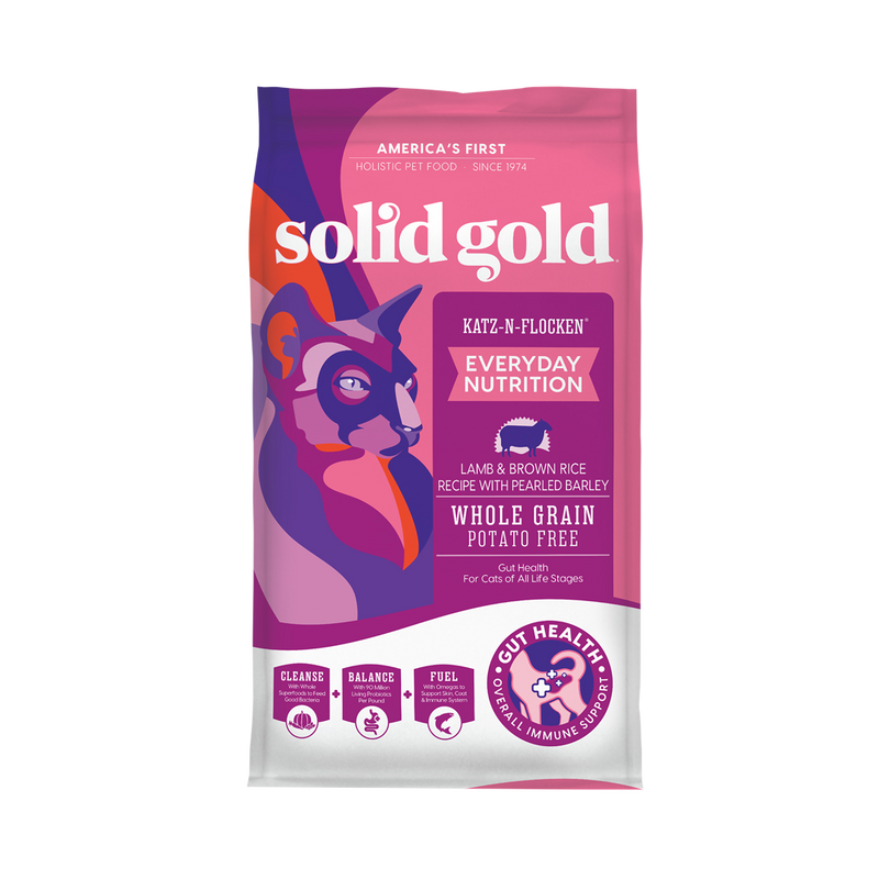 Solid Gold Cat Katz n Flocken - Lamb & Brown Rice Recipe With Pearled Barley 12lb ( EXPIRY 1 JUL 2024 )
