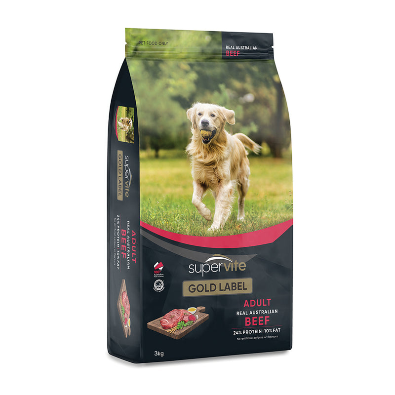 Supervite Dog Dry Food Gold Label Adult Beef 3kg
