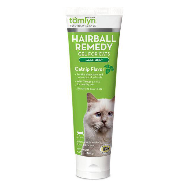 Tomlyn Hairball Remedy Gel Laxatone For Cat Catnip Flavor 4.25oz