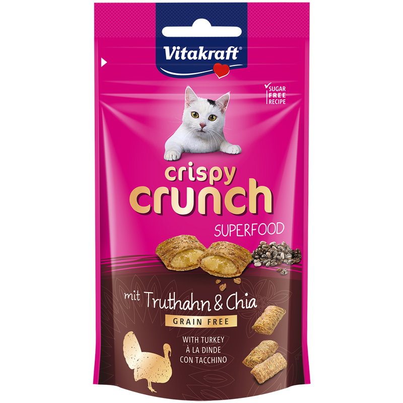 Vitakraft Cat Crispy Crunch with Turkey & Chia 60g