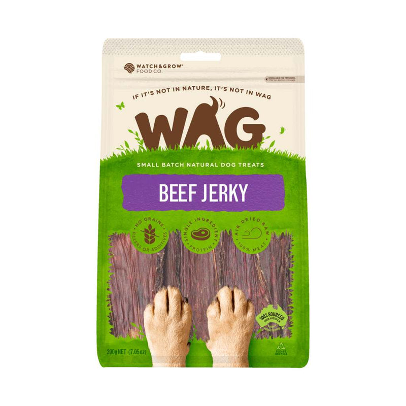 Wag Dog Treats Beef Jerky 200g