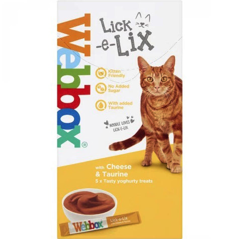 Webbox Cat Treats Lick-e-Lix Yoghurty Cheese & Taurine 5 x 15g