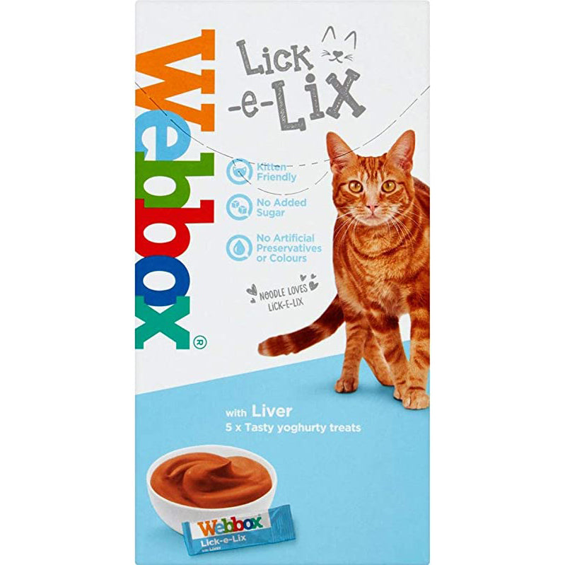 Webbox Cat Treats Lick-e-Lix Yoghurty Liver 5 x 10g