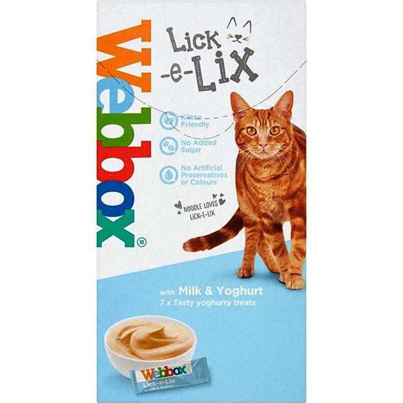 Webbox Cat Treats Lick-e-Lix Yoghurty Milk & Yoghurt 7 x 10g
