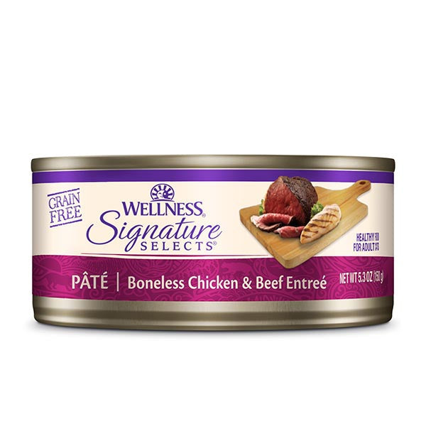 Wellness Cat Core Grain-Free Signature Selects Pate Boneless Chicken & Beef Entree 5.3oz