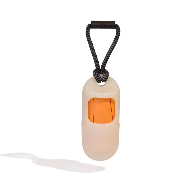 Zee.Dog Poop Bag Dispenser Transparent Orange + 1roll