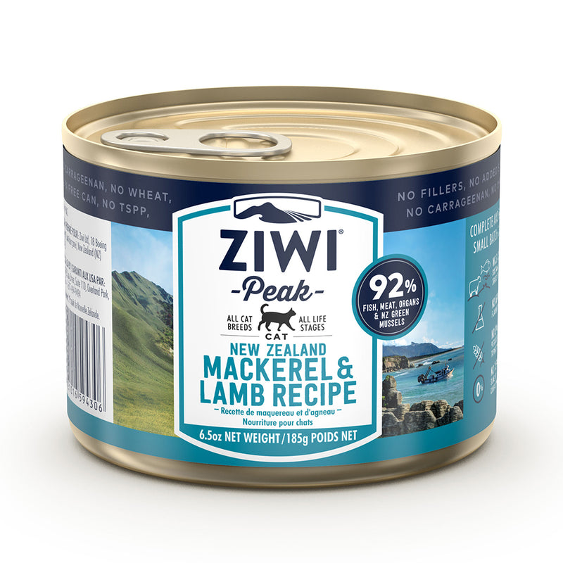 Ziwi Peak Cat Canned Mackerel & Lamb Recipe 185g