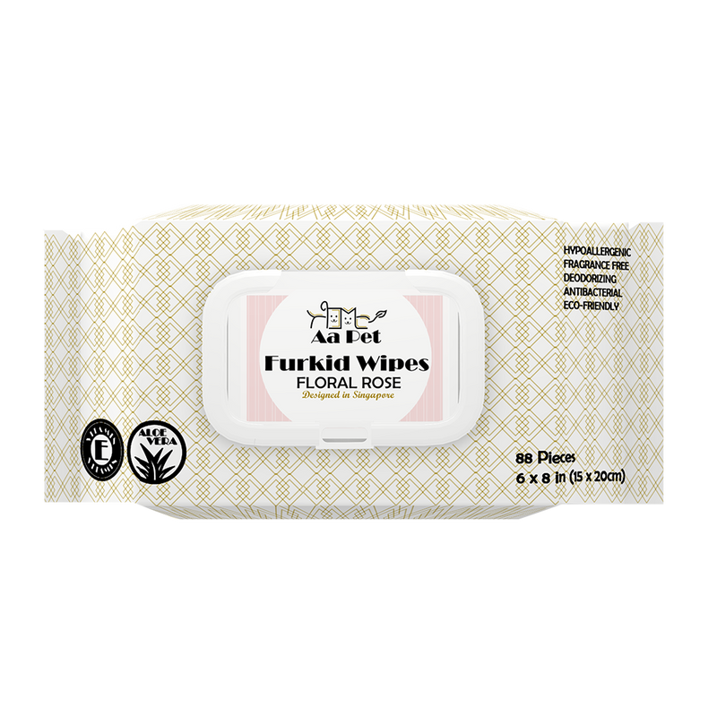 Aapet Furkid Wipes Floral Rose 88 Pieces