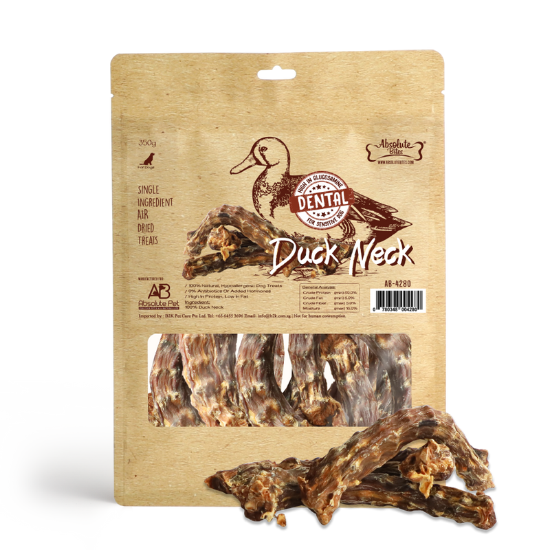 Absolute Bites Air-Dried Duck Neck 350g