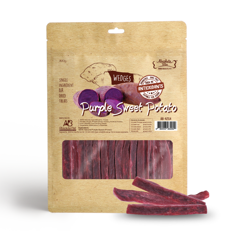 Absolute Bites Air-Dried Purple Sweet Potato Wedges 800g