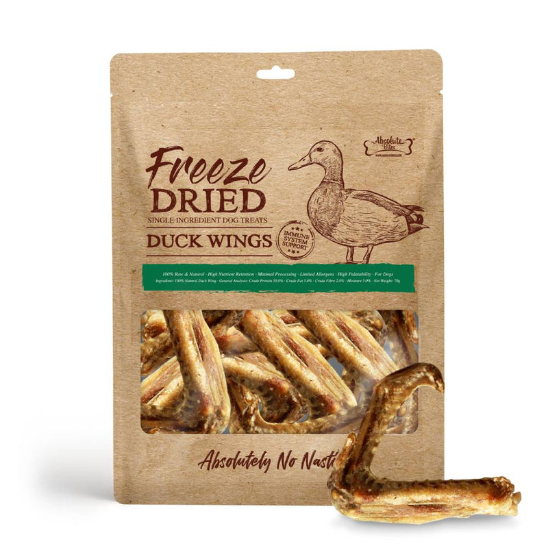 Absolute Bites Dog Freeze-Dried Duck Wings 70g