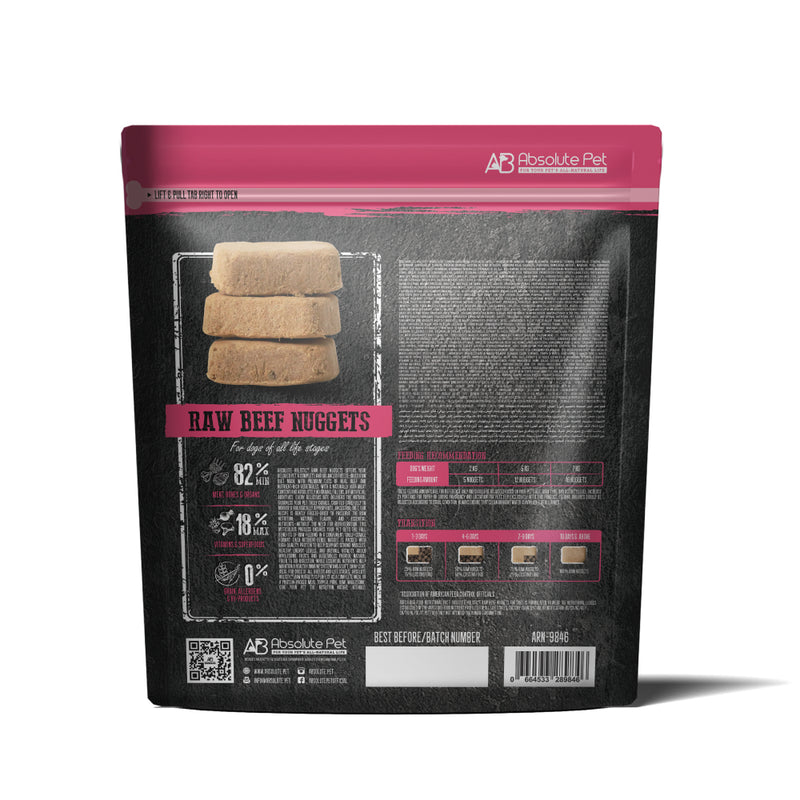 Absolute Holistic Dog Freeze Dried Raw Beef Nuggets 14oz