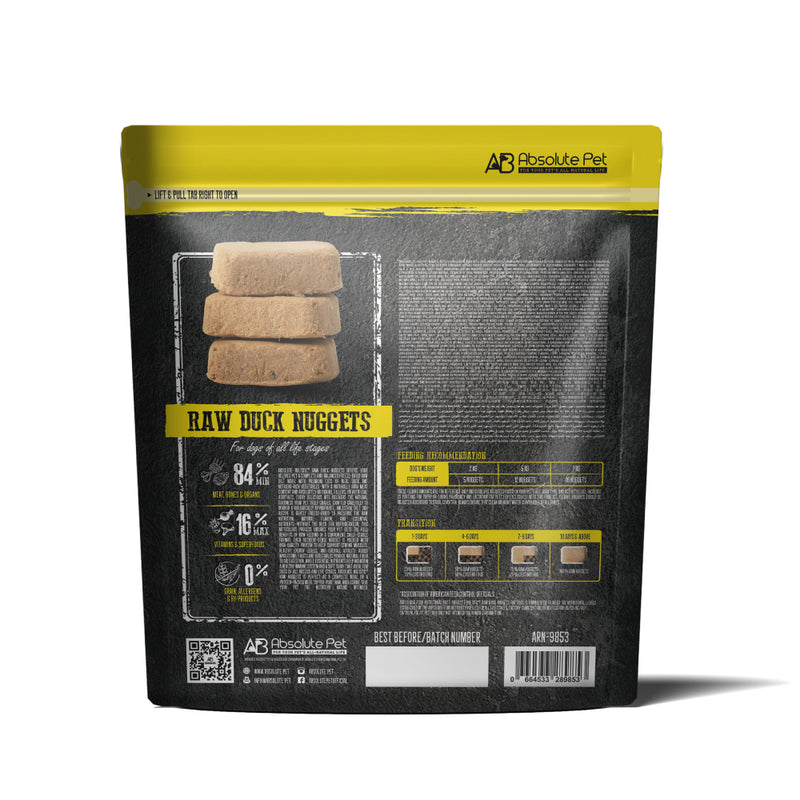 Absolute Holistic Dog Freeze Dried Raw Duck Nuggets 14oz