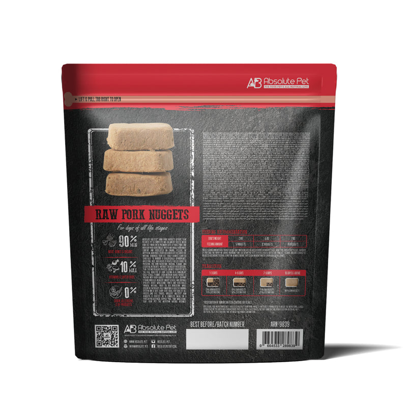 Absolute Holistic Dog Freeze Dried Raw Pork Nuggets 14oz