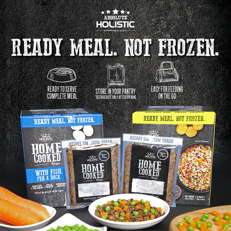 Absolute Holistic Dog Home Cooked Recipe Fish, Pea & Duck 375g