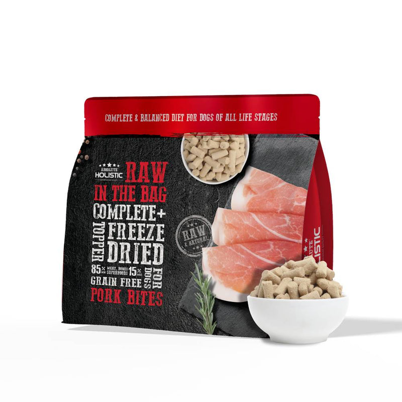 Absolute Holistic Dog Raw in the Bag Complete Freeze Dried Pork Bites 14oz