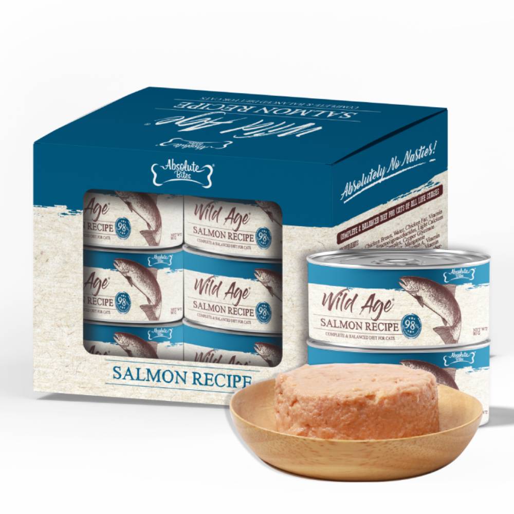 Absolute Bites Wild Age Cats Complete & Balanced Diet Salmon Recipe (6