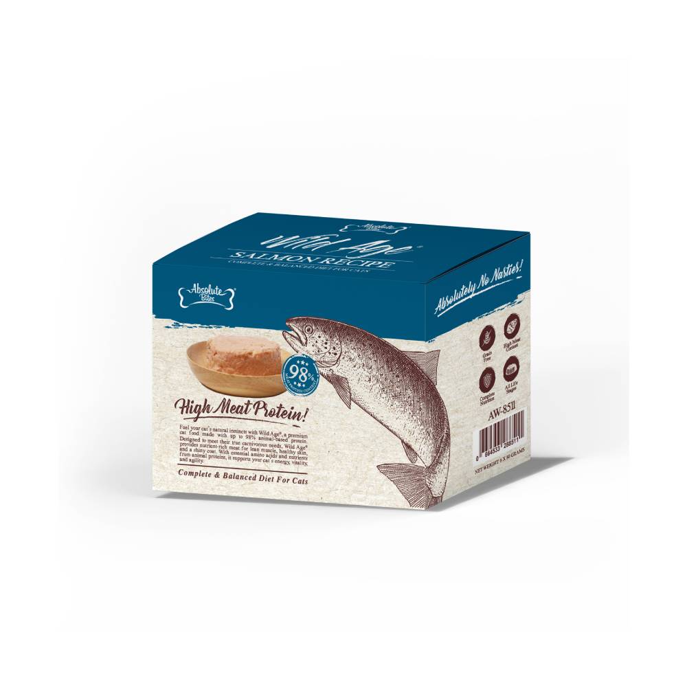 Absolute Bites Wild Age Complete & Balanced Diet Salmon Recipe Grain-F
