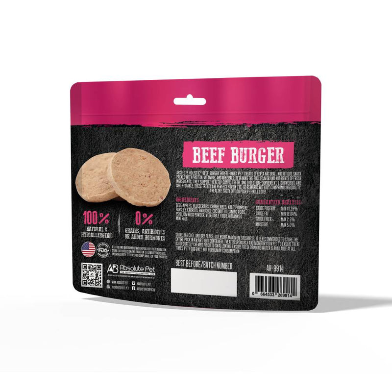Absolute Holistic Dogs & Cats Freeze Dried Raw Treats Beef Burger 80g