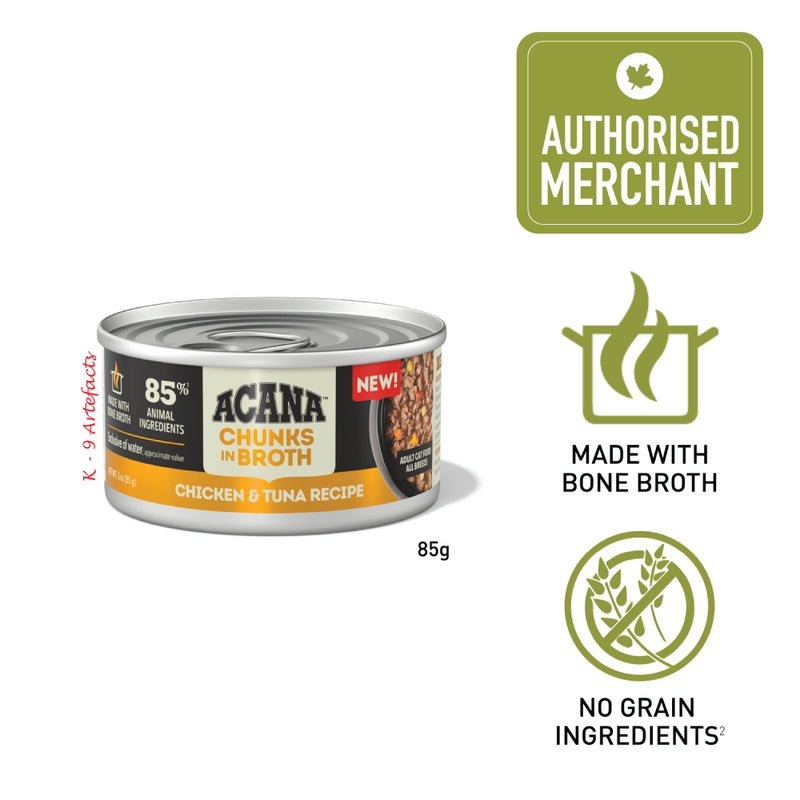 Acana Cat Chunks In Broth Chicken & Tuna Recipe 85g