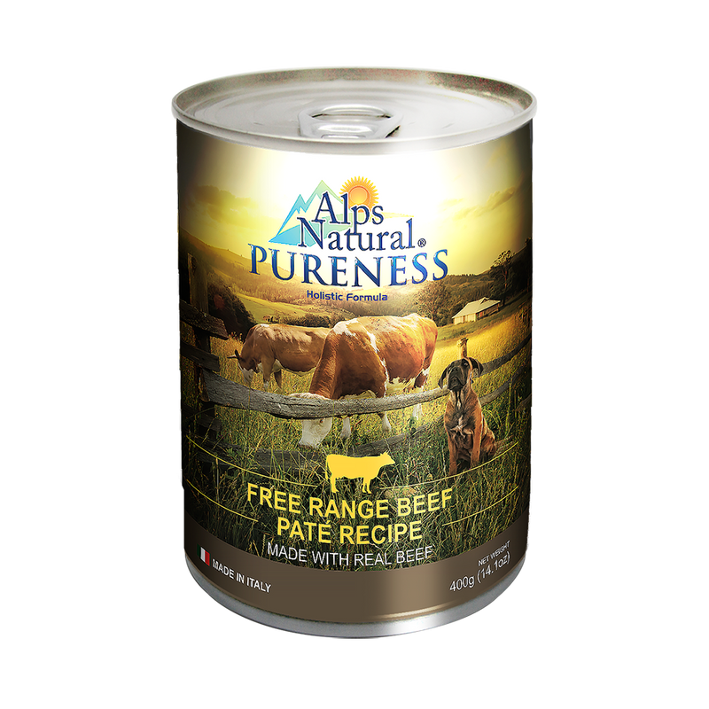 *DONATION TO PAWSANGELS_SG* Alps Natural Dog Pureness Free Range Beef 400g x 24cans