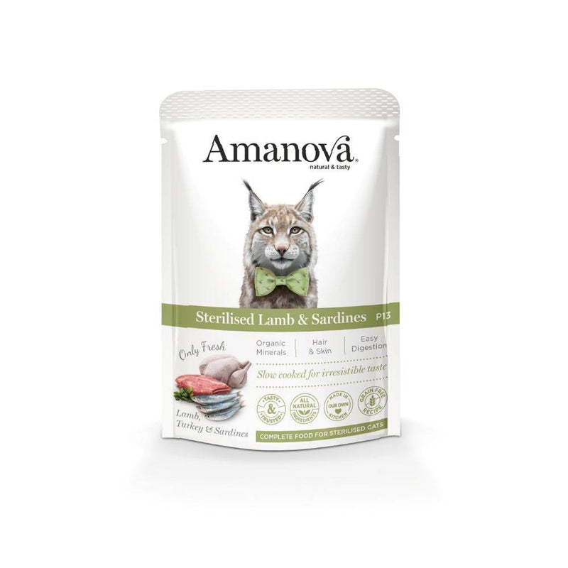 Amanova Cat Sterilized Pouch Grain-Free Lamb & Sardine 85g