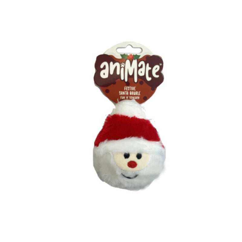 Animate Dog Toy Father Christmas Bauble