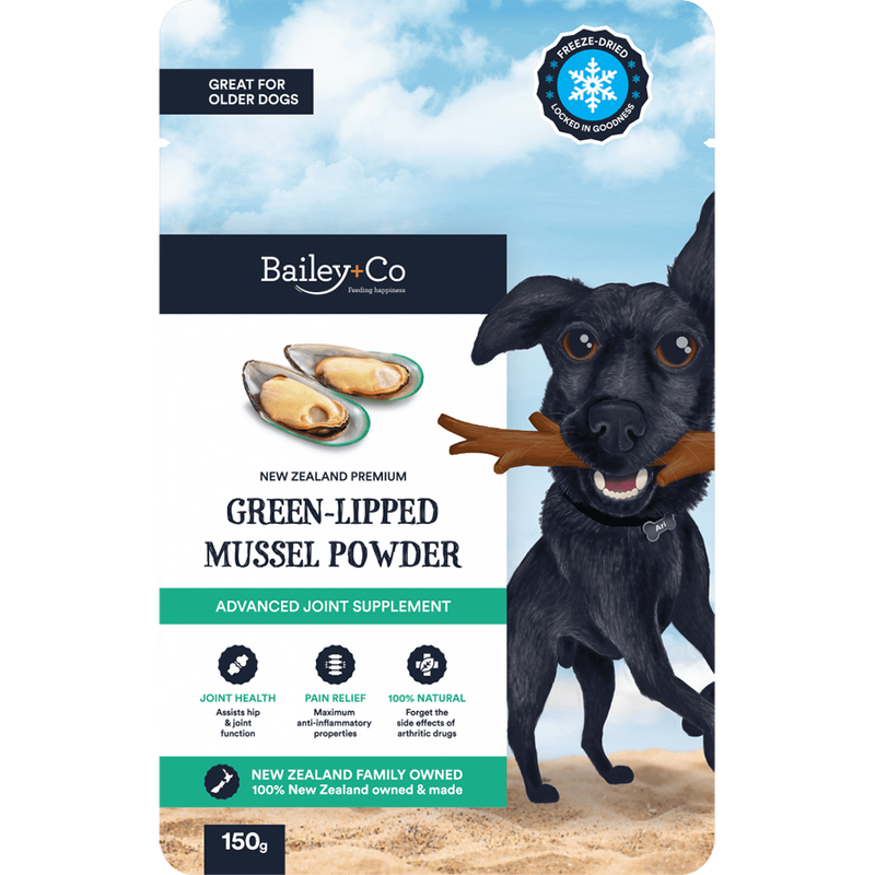 Bailey+Co Dog Freeze-Dried Advanced Joint Supplement New Zealand Green-Lipped Mussel 150g