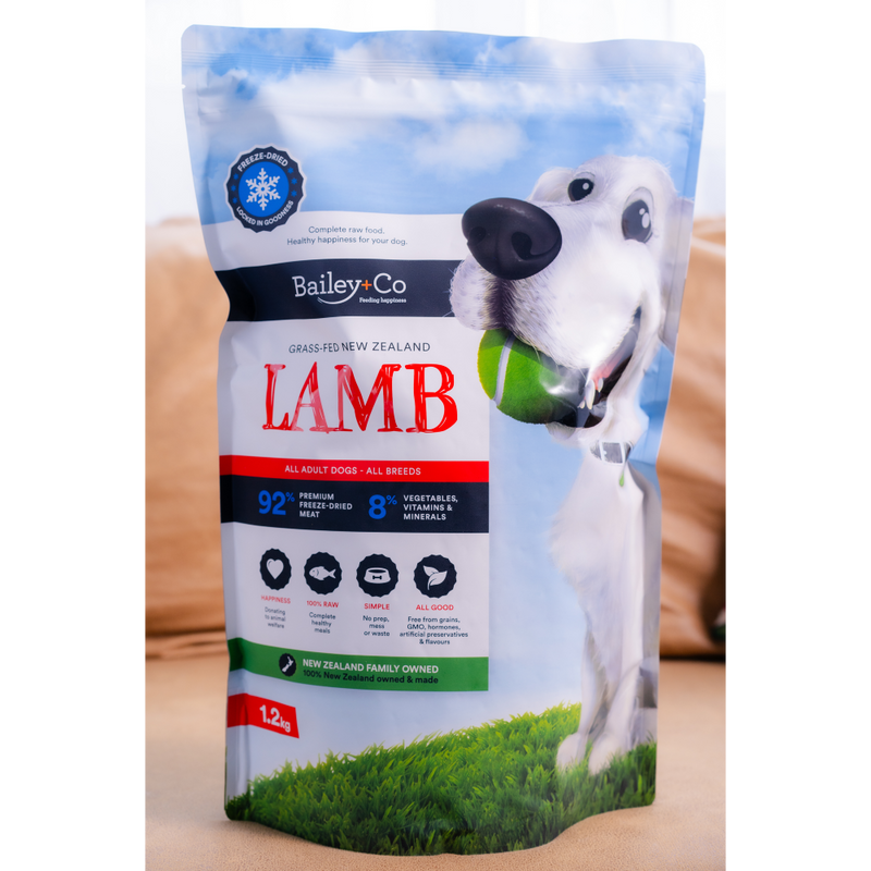 Bailey+Co Dog Freeze-Dried Grass-Fed New Zealand Lamb 1.2kg