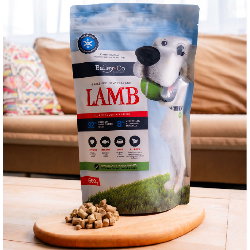 Bailey+Co Dog Freeze-Dried Grass-Fed New Zealand Lamb 500g
