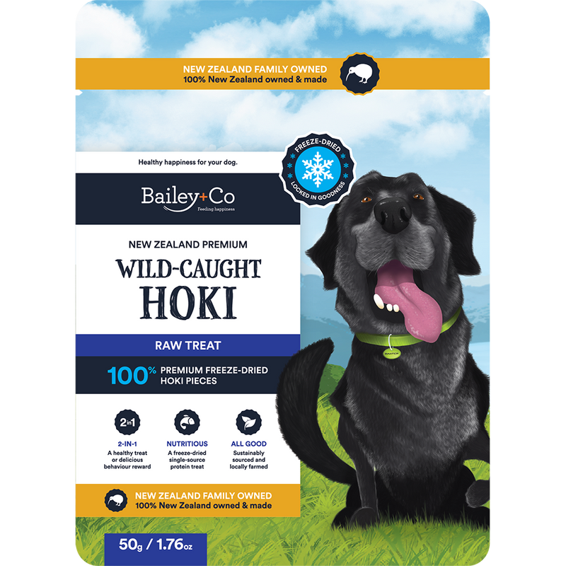 Bailey+Co Dog Freeze-Dried Raw Treat New Zealand Wild-Caught Hoki 50g