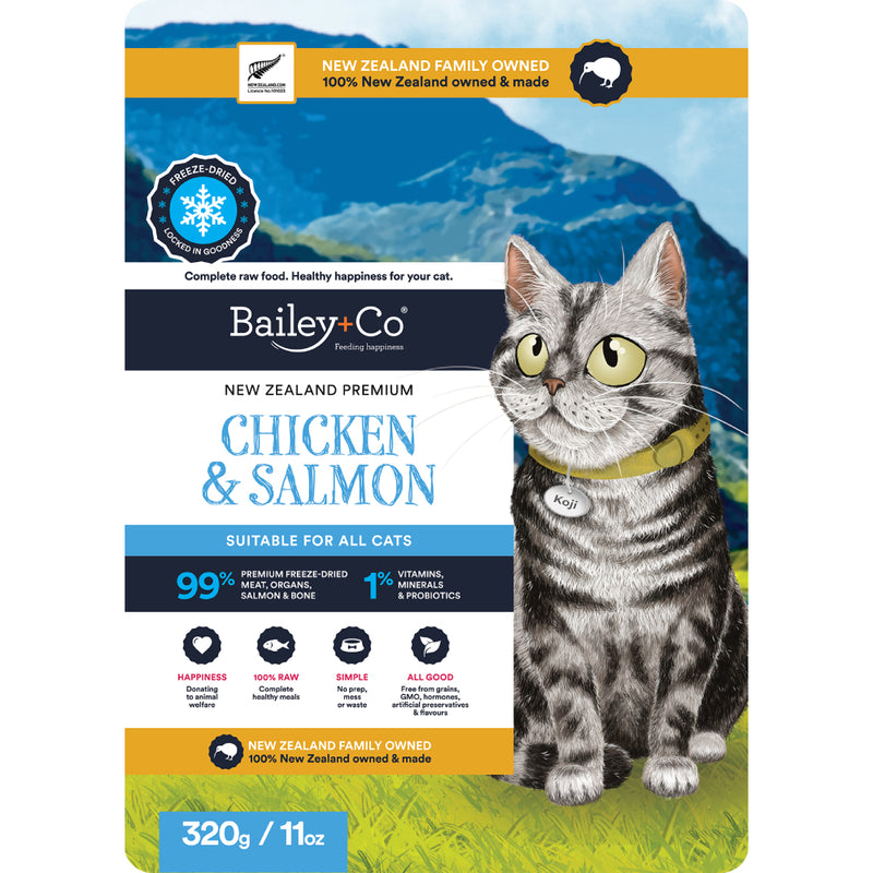 Bailey+Co Cat Freeze Dried Chicken and Salmon Diet 320g
