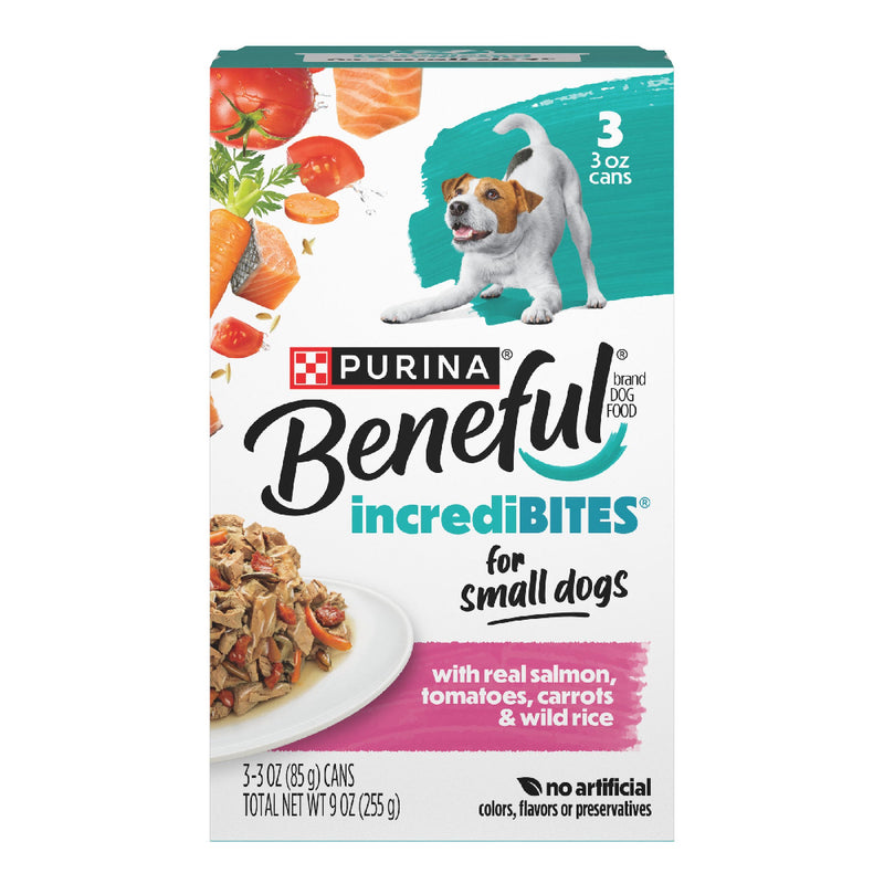 Beneful IncrediBites for Small Dogs Salmon with Gravy 85g x 3
