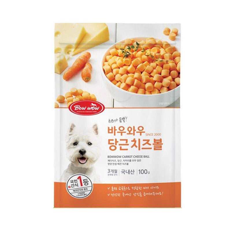 Bow Wow Dog Treat Carrot Cheese Ball 100g (BW1075)