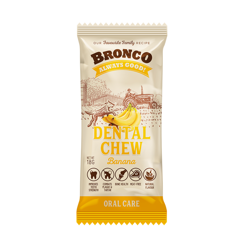 Bronco Dog Dental Chew Banana 18g