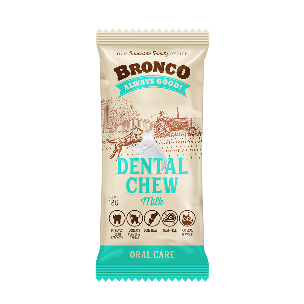 Bronco Dog Dental Chew Milk 18g